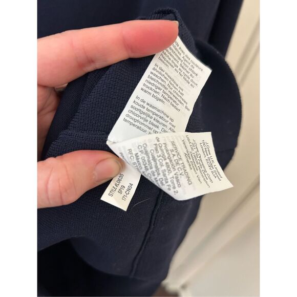 J. Crew Destination Navy Button Snap Cardigan Sweater Jacket Sz Large, MP $248 - Picture 5 of 9